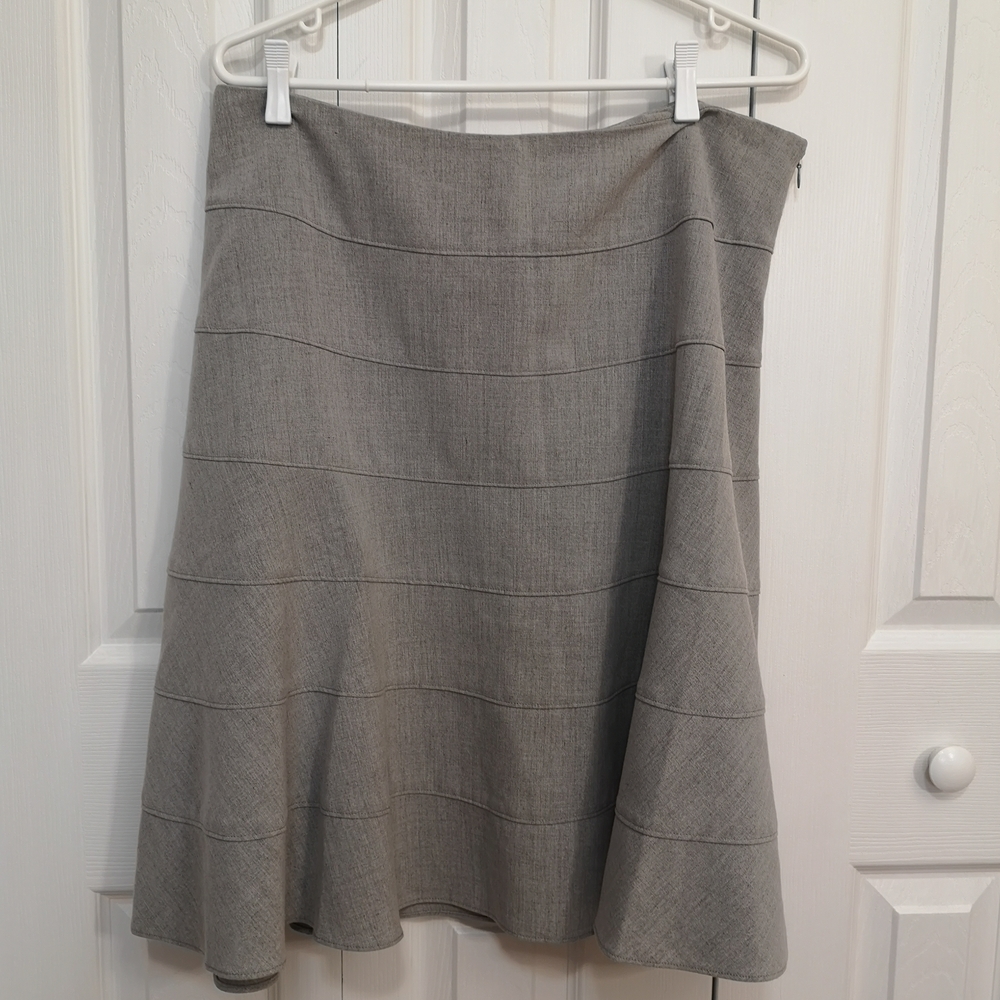 Calvin Klein Gray A-lined Skirt Size L